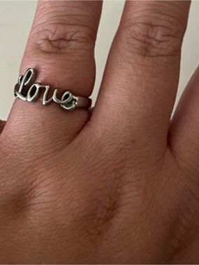 Hallmark “Love” Script Ring Stainless Steel